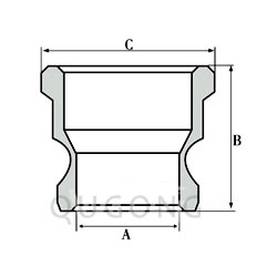 A型不銹鋼快速接頭外形尺寸圖 A型不銹鋼快速接頭外形尺寸圖